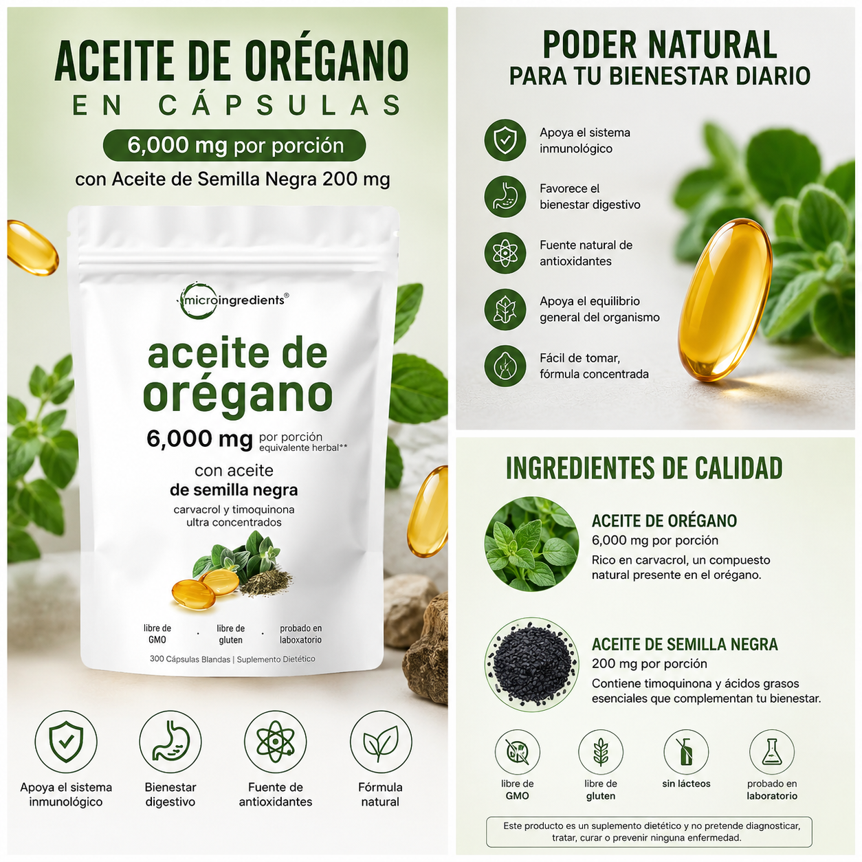 Aceite de Orégano - CÁPSULAS