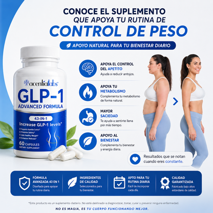 GLP-1 Advanced Formula – Control Natural del Apetito y Apoyo para la Pérdida de Peso