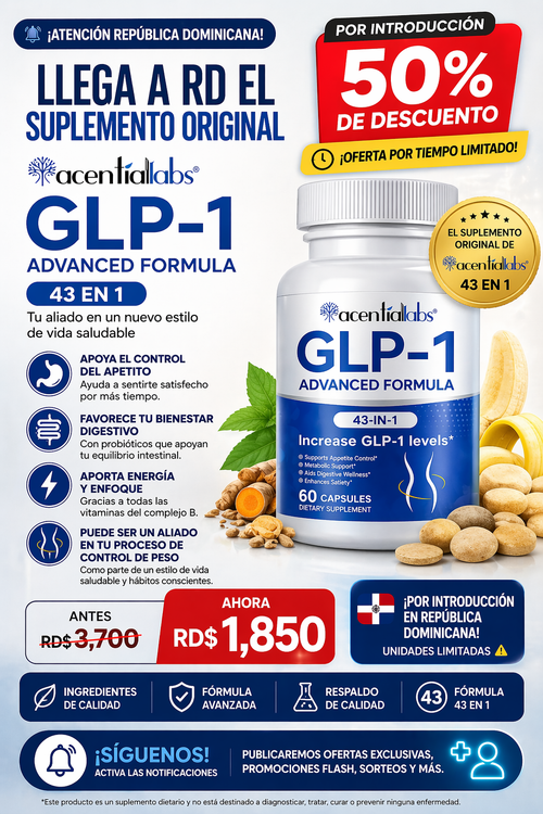 GLP-1 Advanced Formula – Control Natural del Apetito y Apoyo para la Pérdida de Peso